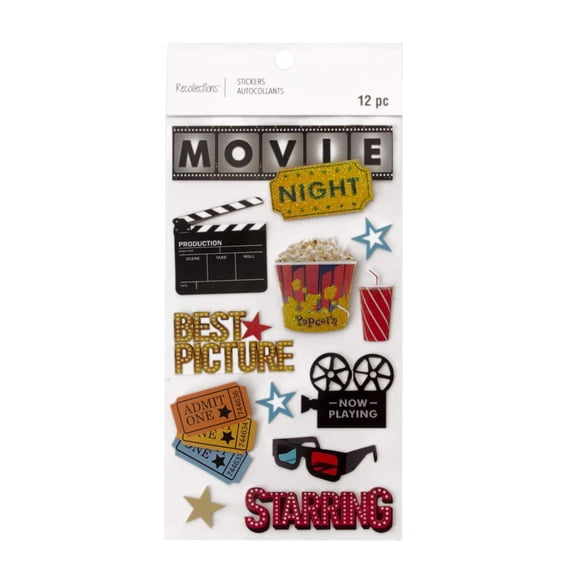 Recollections Movie Stickers, 12 Pack