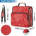 thumbnail image 2 of 3 Ring Zipper Binder with Shoulder Strap Waterproof Trapper Keeper 2 Inch D-Ring 500 Sheets Capacity Hand Drawn Maple Leaves, 2 of 7