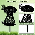 thumbnail image 5 of 2Pcs Black Dog Stake Metal Dog Garden Decor Art Dog Silhouette Statues Garden Decorative Dog Ground Insert Lawn Ornaments for Outside Outdoor Dog Lover Gifts 8.6/8.3x11.8Inch, 5 of 8