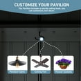 thumbnail image 6 of Modern Shade Tranquil Grove 12'x20’Hardtop Gazebo,Cedar Framed Pavilion with Galvanized Steel Roof,Permanent Patio Metal Gazebo for Outdoor Brown, 6 of 8