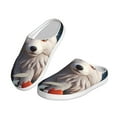 thumbnail image 2 of Lsque White Wolf With Flowers Pattern Womens Comfort Cotton on Scuff With Memory Foam and Anti-skid Sole Slipper-35/36, 2 of 7