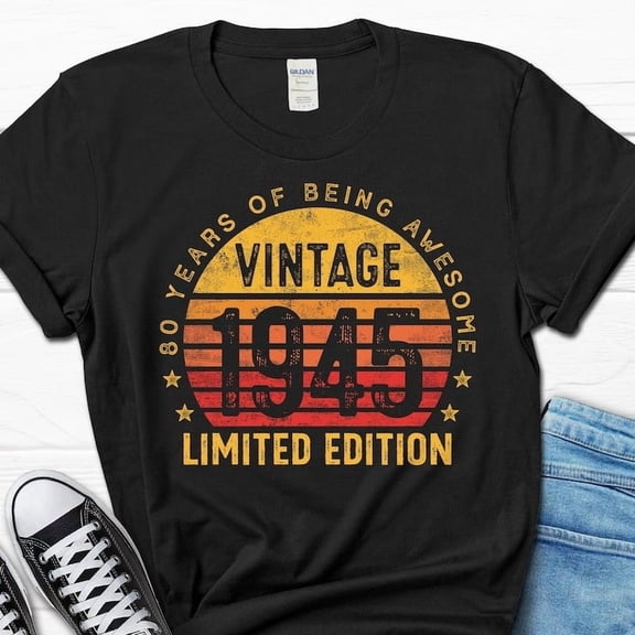 2025/80th Birthday Funny Shirt, 80 Year Birthday Men's Gift, 80th Bday T-Shirt F