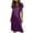 Purple, variant on Babcutegg Dresses for Women Knee Length A Line Soild Color High Waist Short Sleeve Womens Summer Clothes Purple Size 2XL