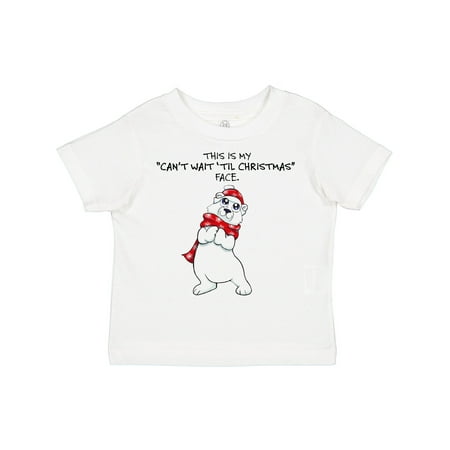 

Inktastic Christmas Face- Bear-red Scarf Gift Toddler Boy or Toddler Girl T-Shirt