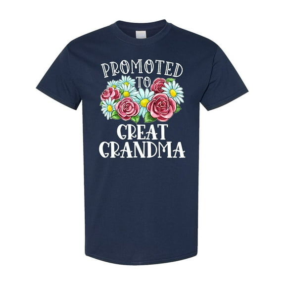 Inktastic Promoted to Great Grandma with Flowers T-Shirt