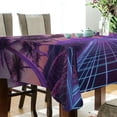 thumbnail image 5 of Yayeee Tablecloths 54" x 54" Rectangle Wrinkle Resistant Party Table Cover, Night Purple Road, 5 of 8