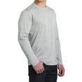 thumbnail image 4 of Mafoose Men's Long Sleeve PosiCharge Electric Heather Tee Silver Electric 4X-Large, 4 of 5