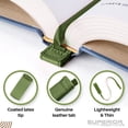 thumbnail image 5 of Superior Essentials Planner Magnetic Bookmark - Genuine Leather, Single Long Ribbon Bible Bookmark for Book Lovers - Amplify Your Love for Books with Our Elegant Ribbon Page Marker 1PC, Sage Green, 5 of 9