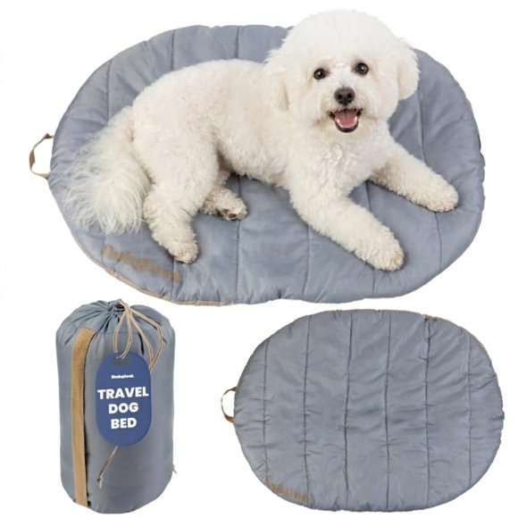 Cama para perros rubyloo 76x56 cm Plegable y Compacta Gris