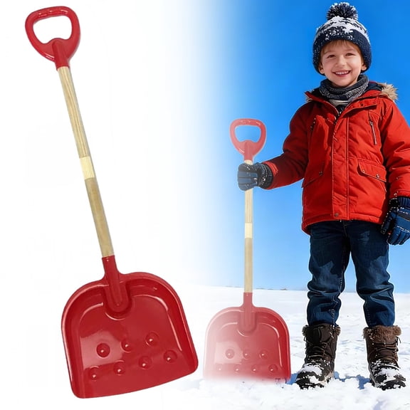 Kids Snow Shovel 22-32 Inch Pink Toddler Shovel with Ergonomic Handle, Multi-Purpose Winter & Beach Outdoor Toy for Boys and Girls