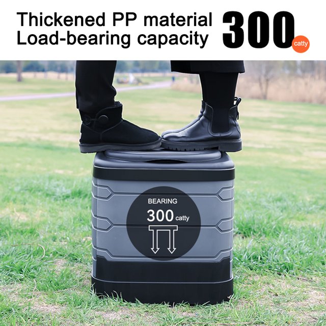 Inodoro portátil plegable para acampar, asiento de inodoro de 70 l para acampar, viajar sin conductor Sywqhk Para Estrenar