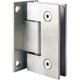thumbnail image 3 of Bisagra de puerta con abrazadera Bisagra de conector de pared de acero inoxidable plegable de 90 grados, adaptable de 8-12 mm, 4 mm de espesor, acabado cepillado de acero inoxidable TUNC  Sencillez, 3 of 5