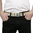 thumbnail image 3 of Nickelodeon Belt, Seatbelt Buckle Belt, SpongeBob Squarepants and Patrick Star Eye Blocks Yellow Pink, 34 to 52 Inches, 3 of 9