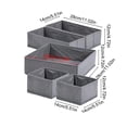thumbnail image 3 of Non-Woven Fabric Drawer Organizer Bins, Foldable Storage Boxes for Clothes, Underwear, Socks, Set of 5, 11 x 5 x 5.5 Inches, 3 of 7