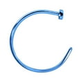 thumbnail image 1 of Nose Hoop Ring 22 Gauge (0.75mm) Anodized Stainless Steel 1pc, 1 of 7
