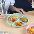 thumbnail image 5 of 4 Dinner plates are made of healthy PP, 3 parts of the menu plate are reusable, lightweight plastic plates are unbreakable, tableware sets, BPA-free dinner plates for children and adults, 5 of 6