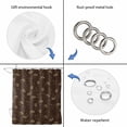 thumbnail image 4 of Brown Floral Shower Curtain, Waterproof Shower Curtains for Bathroom, Vintage Spring Botanical Flowers Washable Fabric Bathtub Curtain Set Bath Decor with 12 Hooks Standard 72"x72", 4 of 8
