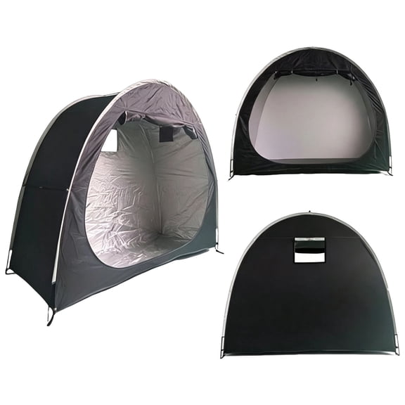 Outdoor Portable Bike Storage Tent, 210D PU4000 Waterproof Bicycle Shed for 2‑8 Bikes, Motorcycle & Garden Tools Shelter with Carry Bag,Black