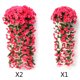 thumbnail image 2 of Flor de simulación glicina cesta colgante simulación violeta colgante de pared boda decoración del hogar flor falsa simulación flor vid A1 rosa rojo, 2 of 4