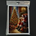 thumbnail image 3 of Golden Retriever and Santa Claus Greeting Cards Pack of 8 7 in x 5 in, 3 of 3