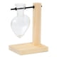 thumbnail image 5 of Bombilla de de de escritorio jarrón forma de corazón bombilla de jarrones w/sólido soporte de madera para plantas hidroponicas Baoblaze Jarrón de escritorio Clear Planter, 5 of 8