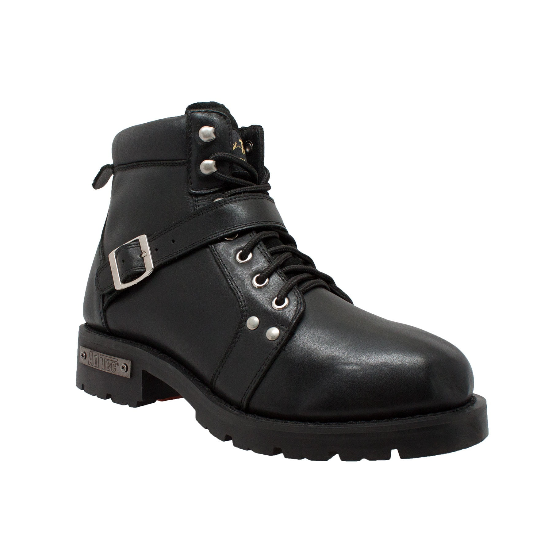 AdTec Mens 6 inch Lace Zipper Boot Black 12 AdTec Mens 6 inch Lace Zipper Boot Black 12
