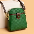 thumbnail image 1 of LinYooLi Womens Classic Plaid Shoulder Bags High Quality Leather Crossbody Bag Simple Design Trend Handbag Lady Small Messenger Bag, 1 of 6