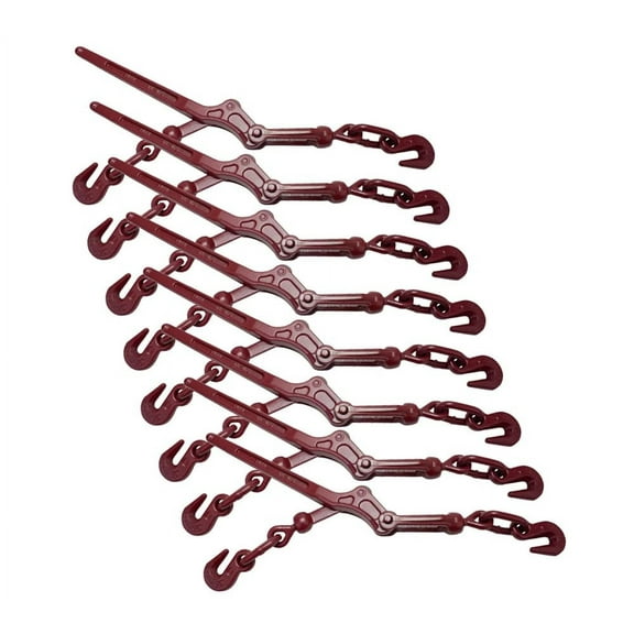 Lever Style Snap Binders 5/16" - 3/8" G70 Chain Binder 5400 Lbs Working Load Limit | Lever Chain Binders for Flatbed Truck Trailer (8 Pack)