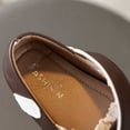thumbnail image 6 of Viluyesy Girls Dress Shoes Closed Toe Bow Lace Soft Sole Wedding Party Shoes for Kids Khaki Size 5 Toddler, 6 of 8