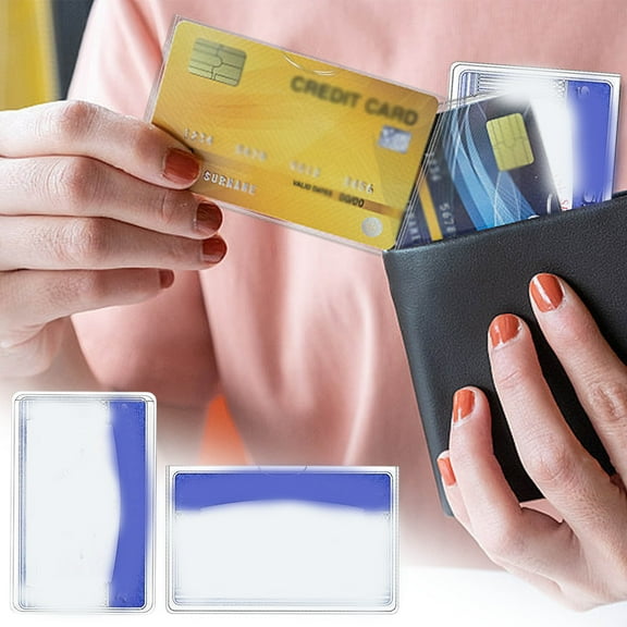 PVC Transparent Card Protector Sleeves - 3.8" x 2.32" - Waterproof, Durable Cover for Social Security, License, Credit, Medicare Cards - Pack of 1