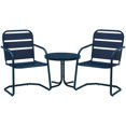 thumbnail image 1 of Crosley Brighton 3 Piece 22" Round Metal Patio Conversation Set in Navy, 1 of 6