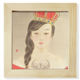 thumbnail image 1 of Beauty Royal Crown Chinese Watercolor Square Picture Frame Wall Tabletop Display, 1 of 3