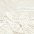 thumbnail image 3 of Exclusivo Mezcla Waffle Textured Extra Large Fleece Blanket, Super Soft and Warm Throw Blanket for Couch, Sofa and Bed (Off White, 50"x70")-Cozy, Fuzzy and Lightweight, 3 of 9