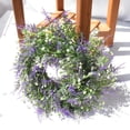 thumbnail image 2 of 12'' Lavender Wreath for Front Door Artificial Floral Wreath for indoor and outdoor Hanging Garland for, 2 of 8