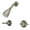 Brushed Nickel, variant on Kingston Brass KB245KLSO Knight Double-Handle Shower Faucet, Oil Rubbed Bronze