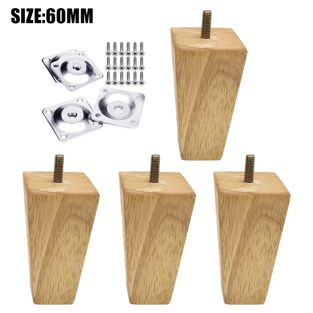 Details about   Set of 4/4pcs Sofa Couch Legs Replacement Bed Riser 150mm Wood Color 