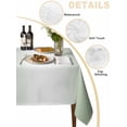 thumbnail image 2 of Sage Green Ombre Table Cloth, Sage Green White Gradient Modern Waterproof Tablecloth for Rectangle Tables, Reusable Washable Fabric Table Cover for Restaurant Kitchen Dining Tables 60"x84", 2 of 6