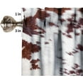 thumbnail image 5 of Cowhide Print Valance,Farm Animals Cow Brown 3D Fur Retro Pattern,Home Living Room Kitchen Decorative Window Curtains Valance,1 Panel 54" x 18", 5 of 6