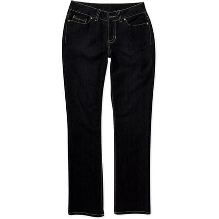 Women's Petite Rhinestone Embroidery Straight-Leg Jeans