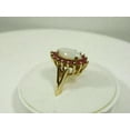 thumbnail image 5 of 3ct Marquise Cut Fire Opal & Ruby 14K Yellow Gold Plated Wedding Engagement Ring - 8, 5 of 5