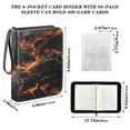 thumbnail image 3 of Game Card Storage Bag Collectible Trading Card Albums The 4-Pocket Card Binder With 50-Page Sleeve Can Hold 400 Game Cards Black Volcano, 3 of 6