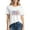 14White, variant on Drses Women's 4th of July Independence Day Patriotic T-Shirt - 100% Cotton American Flag Graphic Short Sleeve Round Neck Tee (Sizes S - 2XL)