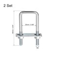 thumbnail image 2 of Uxcell U-Bolts Carbon Steel with M8 Nuts Frame Plate Round Washers 0.98x3.54"(W*L) 2 Set, 2 of 4