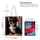 thumbnail image 5 of Chihuahua Bolso de tela con estampado de lienzo para mujer, bolsa de compras reutilizable y estética, con cremallera interior, regalo para mujer, 35 × 40 cm., 5 of 6