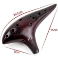 thumbnail image 4 of 12 Holes Ocarina Alto C Smoked Straw Ceramic Ocarinas With Protective Bag Starter Song Boo, 4 of 5