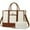 Beige-Brown, variant on Women's Lightweight Canvas 15.6" Laptop Tote with Clutch Purse, Black and Beige