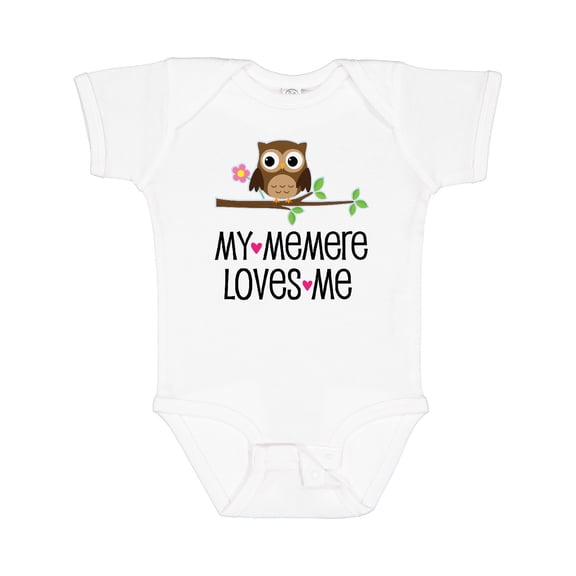 Inktastic My Memere Loves Me Grandchild Owl for Girl Girls Baby Bodysuit