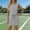 Gray, variant on Women's Summer Tennis Set Solid Color Comfortable Polyester Pocket Sportswear for Daily Wear, Leisure, and Sports Activities