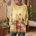 thumbnail image 4 of Women's Long Sleeve Casual Loose Fit T-Shirt with Pockets for Everyday Wear, 4 of 7