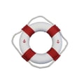 thumbnail image 2 of Handcrafted Nautical Decor Classic White Decorative Anchor Lifering with Red Bands Christmas Ornament 6" -, 2 of 2